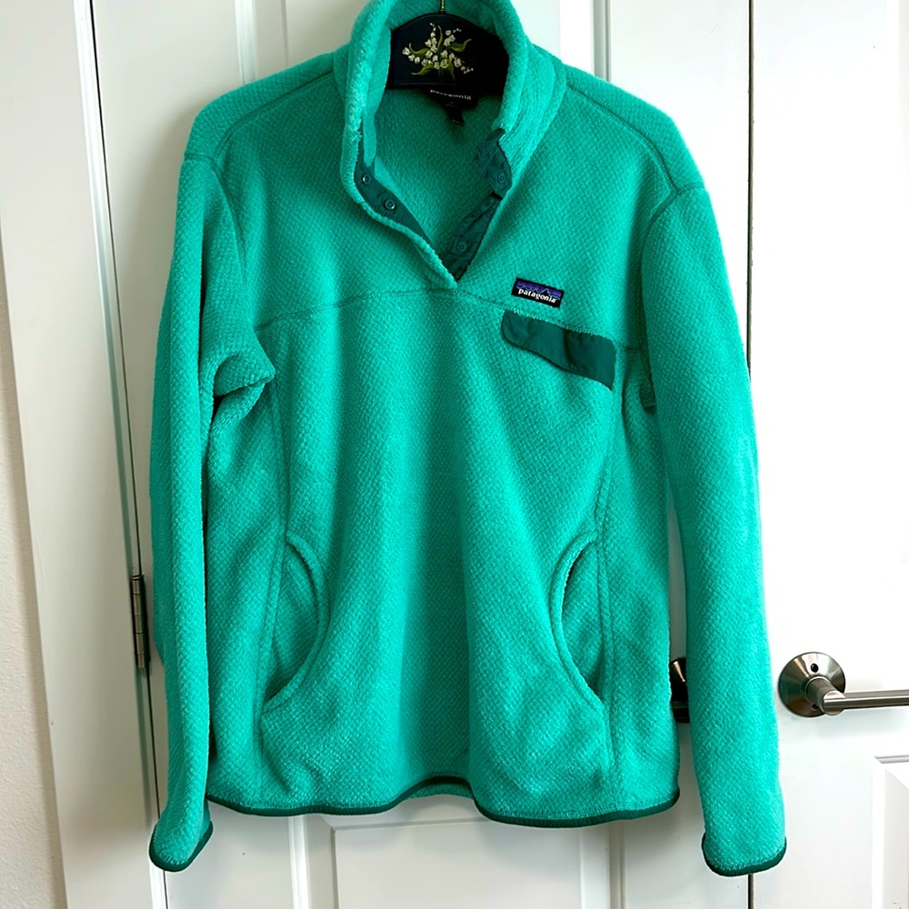 Patagonia Women’s ReTool Snap T Polartec Fleece Pullover XL Teal